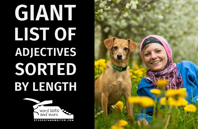 Giant list of adjectives sorted by&nbsp;length