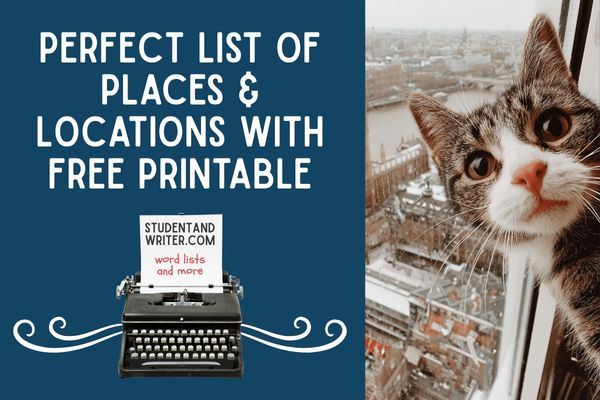 Perfect List of Places & Locations from the observation tower – Free&nbsp;Printable