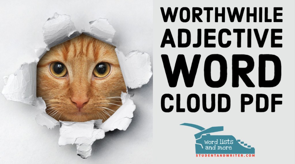 Worthwhile Adjective Word Cloud&nbsp;PDF