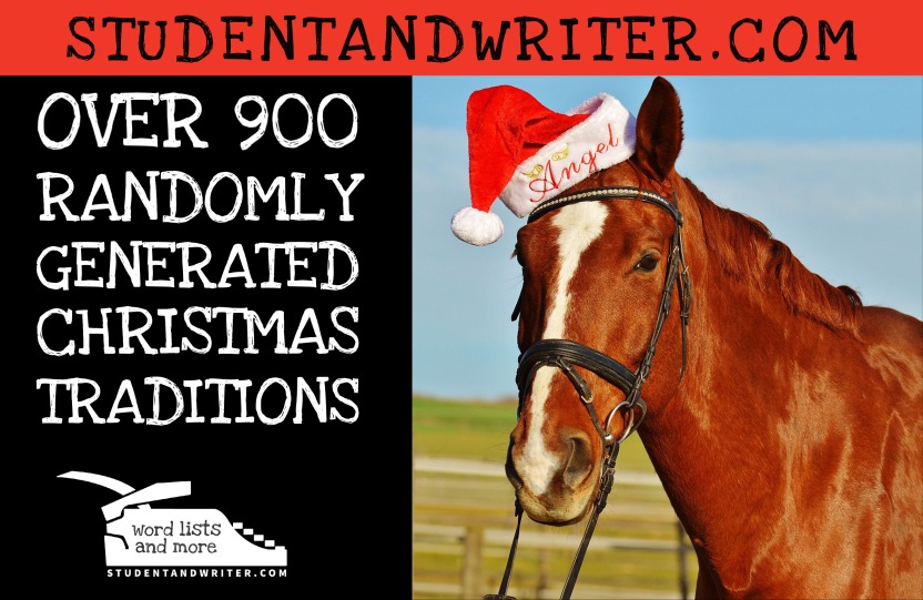 Over 900 Randomly Generated Christmas Traditions