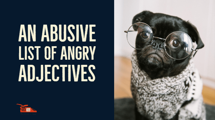 An abusive list of angry&nbsp;adjectives