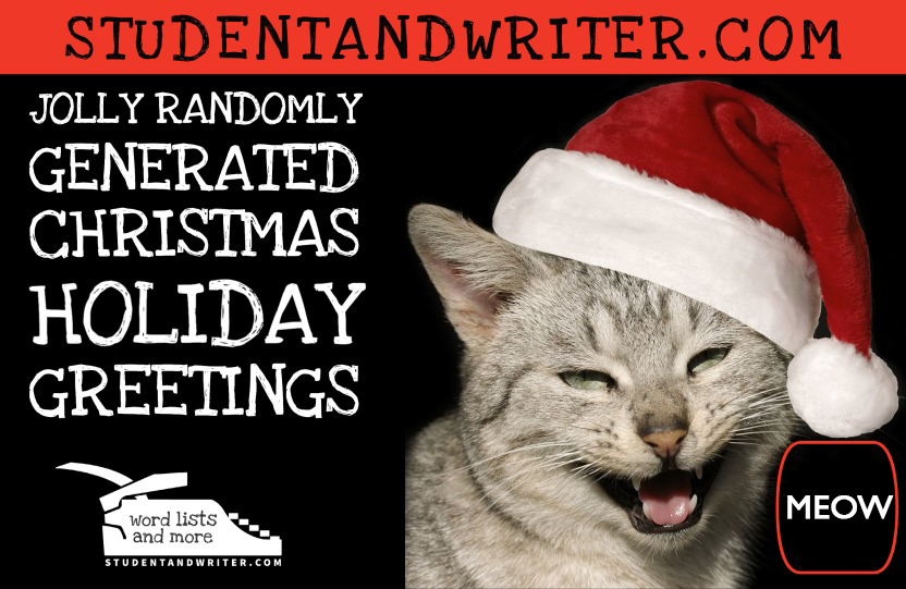 Jolly Randomly Generated Christmas Holiday&nbsp;Greetings