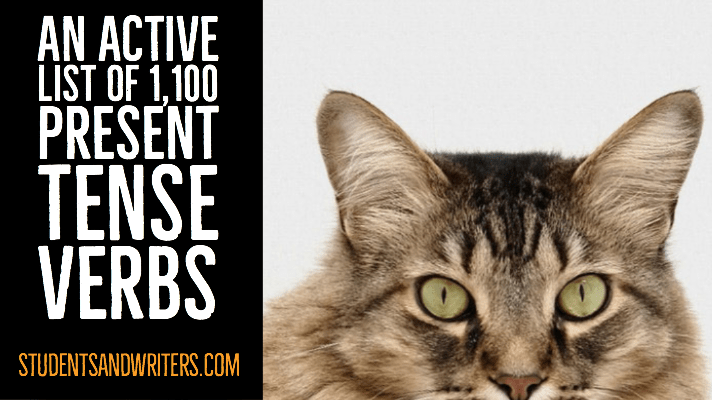 An active list of 1,100 present tense&nbsp;verbs