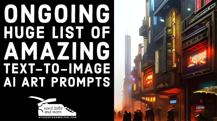 Ongoing huge list of Amazing Text-to-Image AI Art Prompts