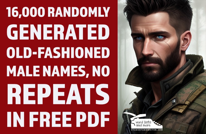 16,000 Randomly Generated Old-Fashioned Male Names, No Repeats in free&nbsp;PDF