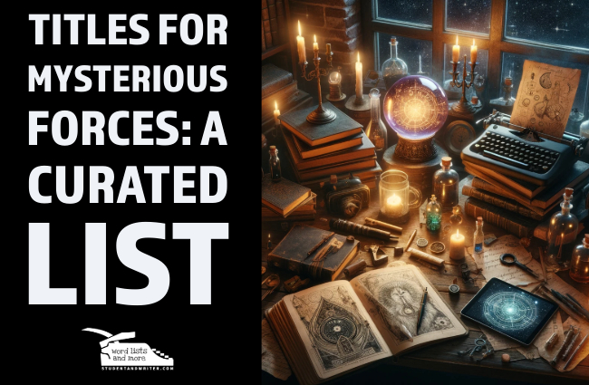 Titles for Mysterious Forces: A Curated&nbsp;List