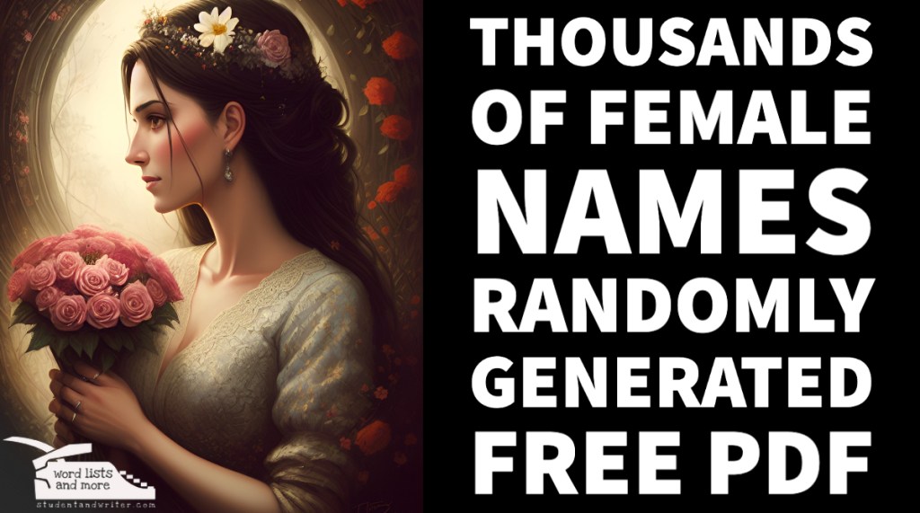 Thousands Of Female Names To Choose From – Download a FREE&nbsp;PDF