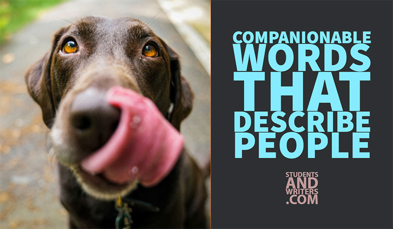 Companionable words that describe people