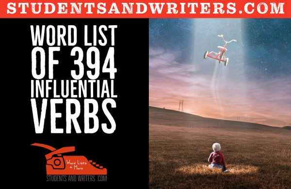 Word list of 394 influential verbs