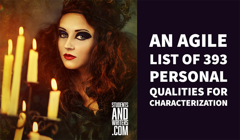 An agile list of 393 personal qualities for characterization