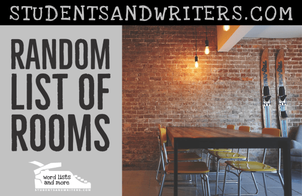 Random List of Rooms in a House – Free PDF&nbsp;Printable
