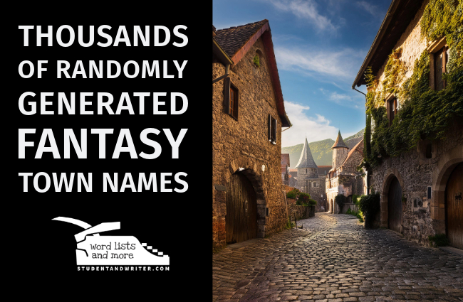 Thousands of Randomly Generated Fantasy Town&nbsp;Names