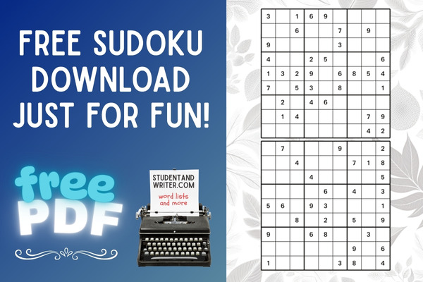 Free PDF Download of Sudoku&nbsp;Puzzles