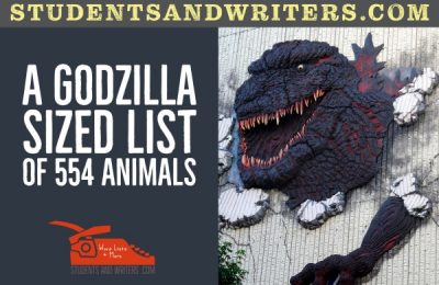 Read more about the article A Godzilla sized list of 554 animals
