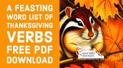 Read more about the article A feasting word list of Thanksgiving Verbs with FREE PDF