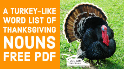 Read more about the article A turkey-like word list of Thanksgiving nouns