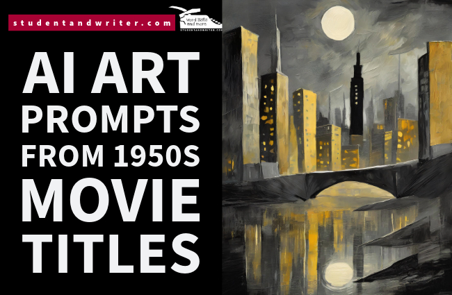 You are currently viewing Brush Strokes of Nostalgia: AI Art Prompts from “Almost” 1950s Movie Titles