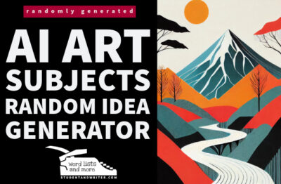 Read more about the article AI Art Subjects – Random Idea Generator
