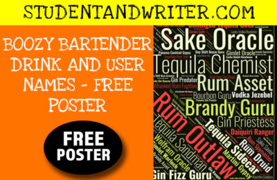 Read more about the article Boozy Bartender Drink and User Names – Free Poster