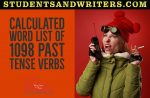 Calculated word list of 1098 past tense verbs
