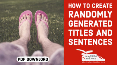 Read more about the article How to Create Randomly Generated Titles and Sentences