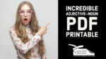 Incredible Adjective-Noun PDF Printable
