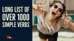 Long list of over 1000 simple verbs